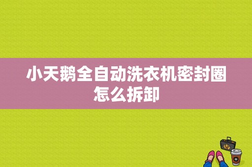 小天鹅全自动洗衣机密封圈怎么拆卸