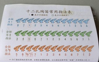 12孔陶笛1234567在哪个音的位置图-十二孔陶笛型号如何标注