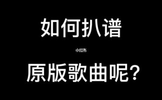 如何给一首歌扒谱（怎么扒一首歌）