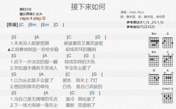 接下来如何吉他谱,接下来歌词 -第2张图片-乐清光明电器科技有限公司